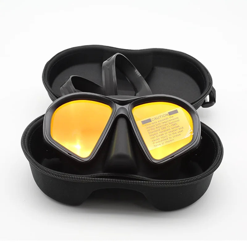 Professional Low-volume Snorkeling Mask Dive Adult Diving Equipment Qme YELLOW L/XL