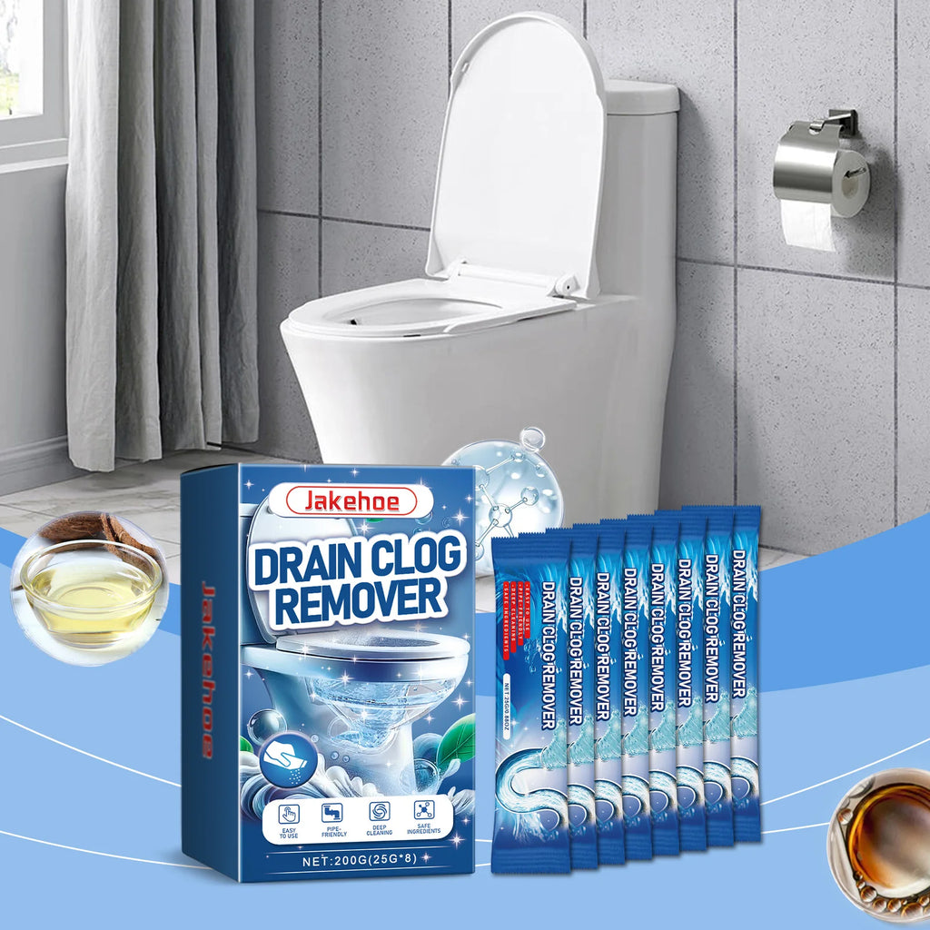 Drain cleaner; toilet sink kitchen bathroom drain pipe clog stain deodorization quick unclogging cleaning decontamination Qme
