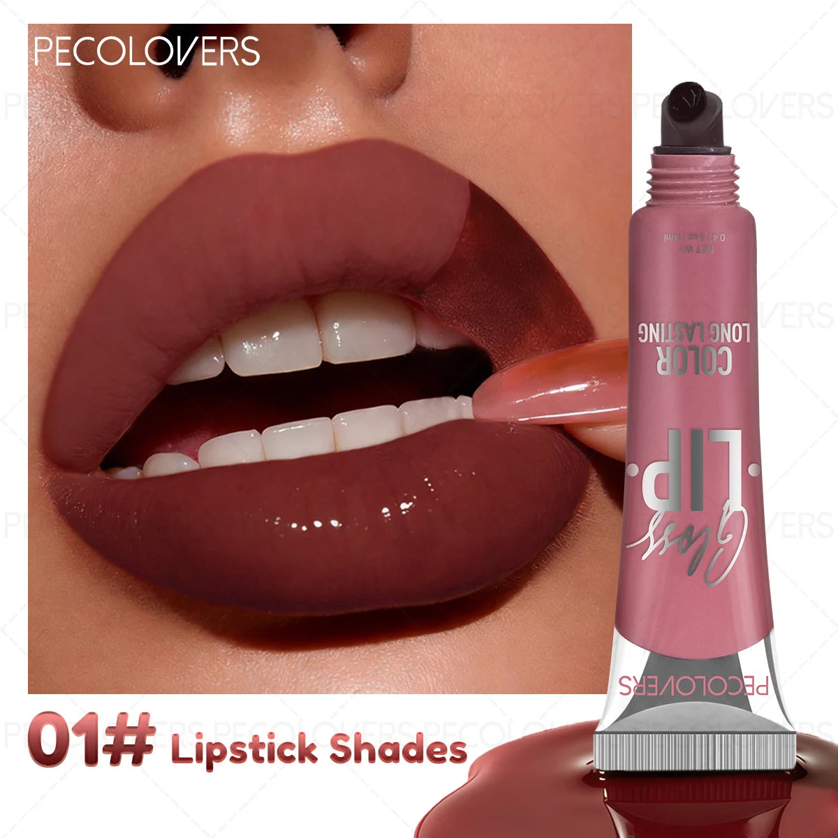 Tearable Lip Gloss Long-lasting Lipstick Waterproof Non Stick Cup Qme 01