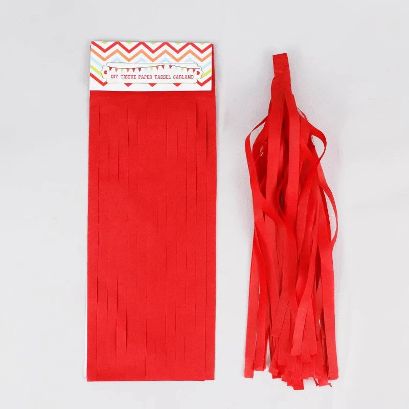 Valentine's Day Gradient 2-Meter Color Tassel Party Decoration Qme Red