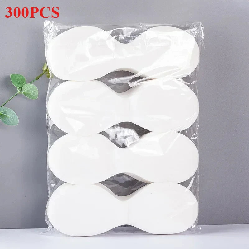 300/200/100PCS Disposable Eye Mask DIY Natural Cotton Eye Paper Women Essential Product Ultrathin Silk Eye Paper Mask Qme 300PCS