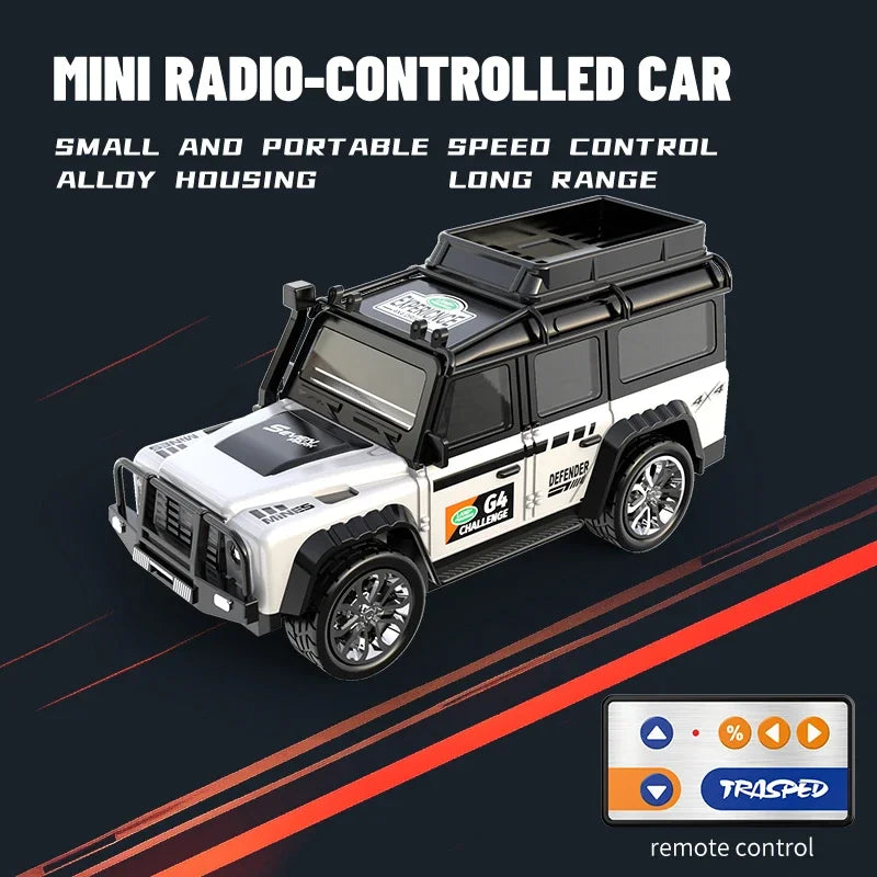 RC Cars 2.4G Alloy Mini Remote Control SUV Drifts Electric Off-road Vehicle Racing Truck Model Toy Boy Child Kids Birthday Gifts Qme WHITE