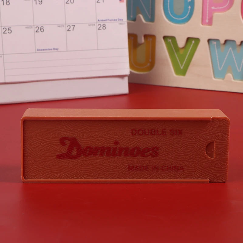 Domino Game Box Melamine 28 Dominoes Tiles Gifts Professional Table Qme