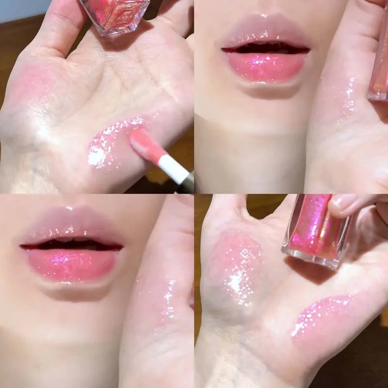 HERORANGE Glittering Mirror Lip Glaze Watery Shimmering Light Gloss Qme HR763-3