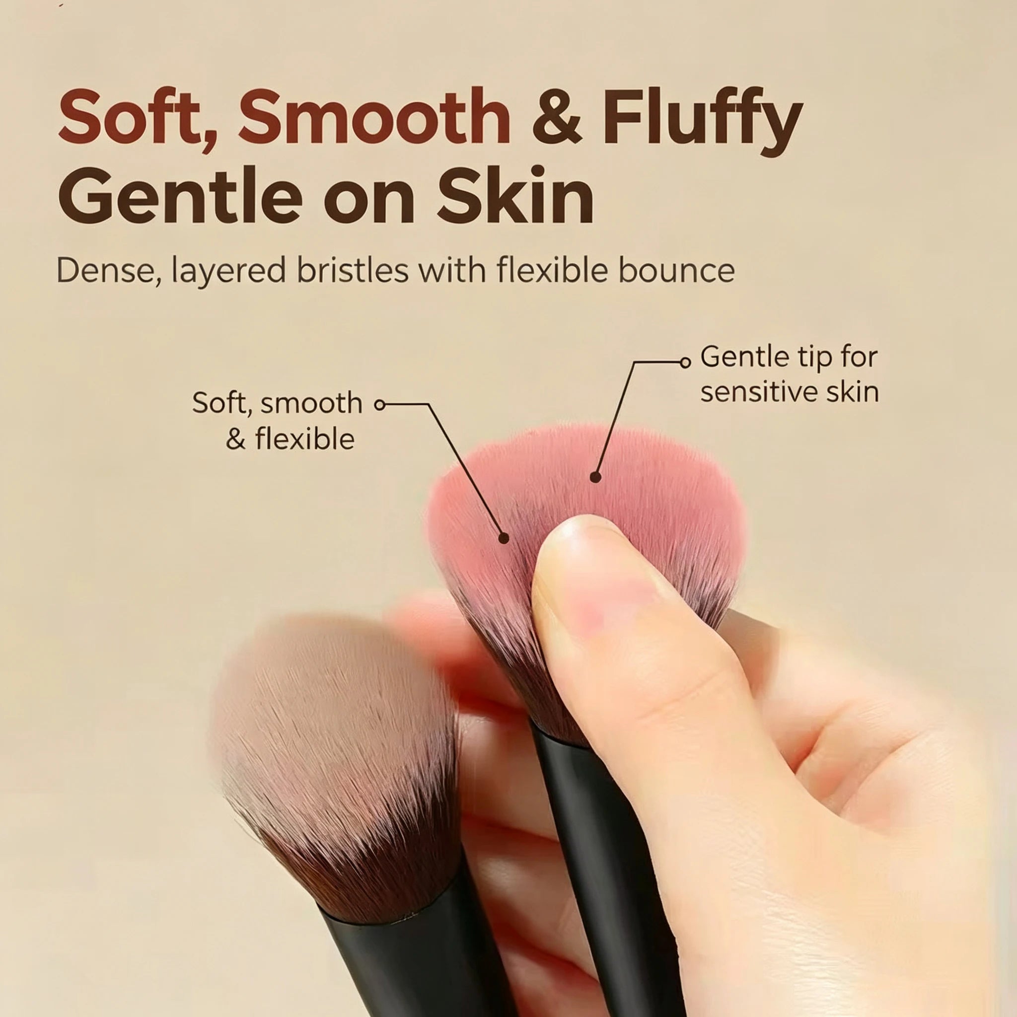 Slope Powder Blusher Brush Soft Beginner Soft-bristled Highlight Qme