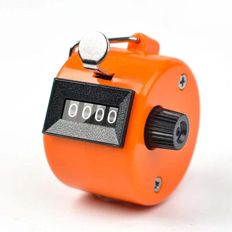 Handheld 4 Digital Tally Counter Mechanical Manual Palm Clicker Number Count Assorted Tally Counter Number Count Qme Orange