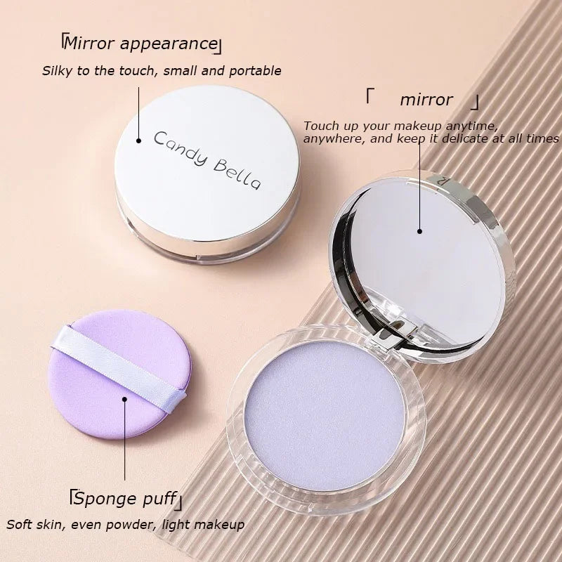 Lavender Makeup Powder Oil Control Setting Powder for Smooth and Even Complexion Matte Effect Soft Finishing Powder Cosmetics Qme
