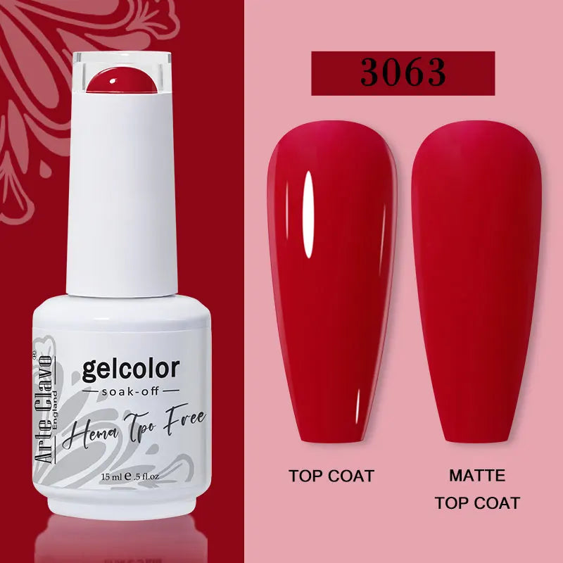 Arte Clavo Red Series Nail Polish Party Colors Gel Varnishes All Qme