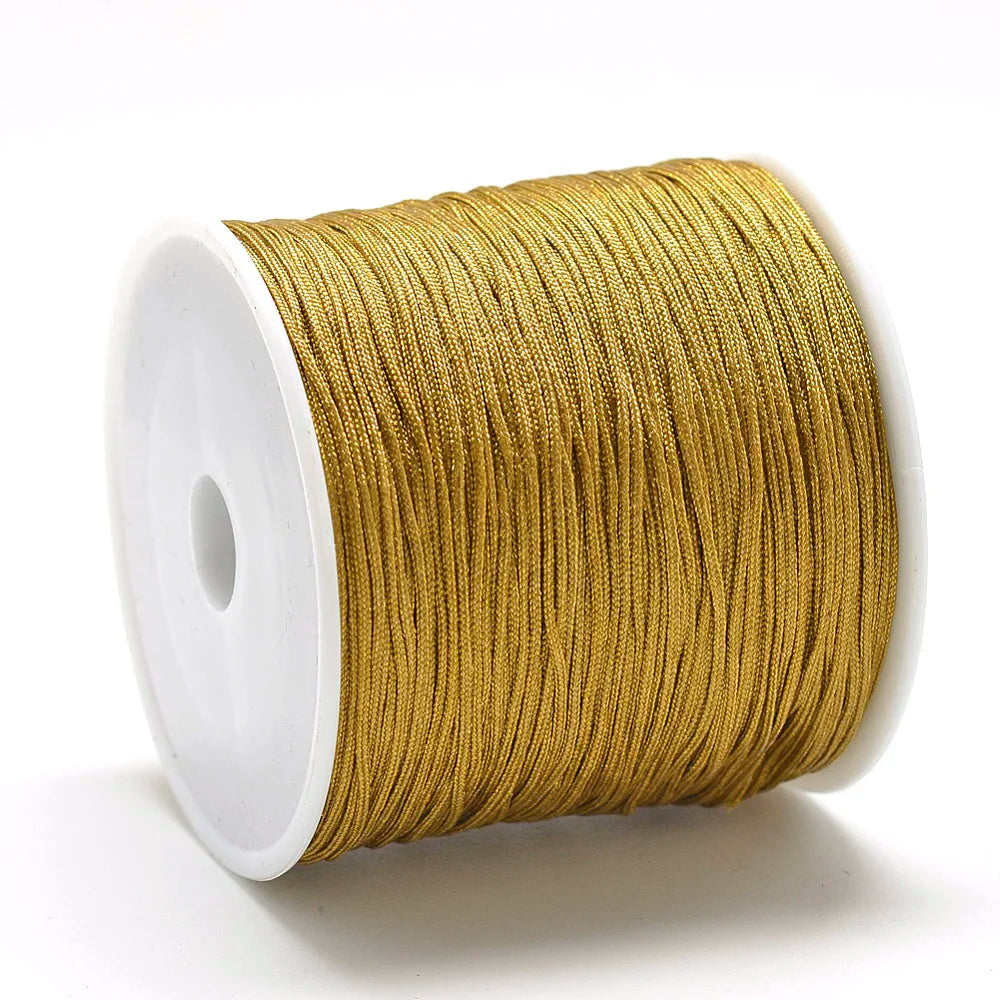 Pandahall 100m Roll Nylon Thread Braided Chinese Knotting Cord