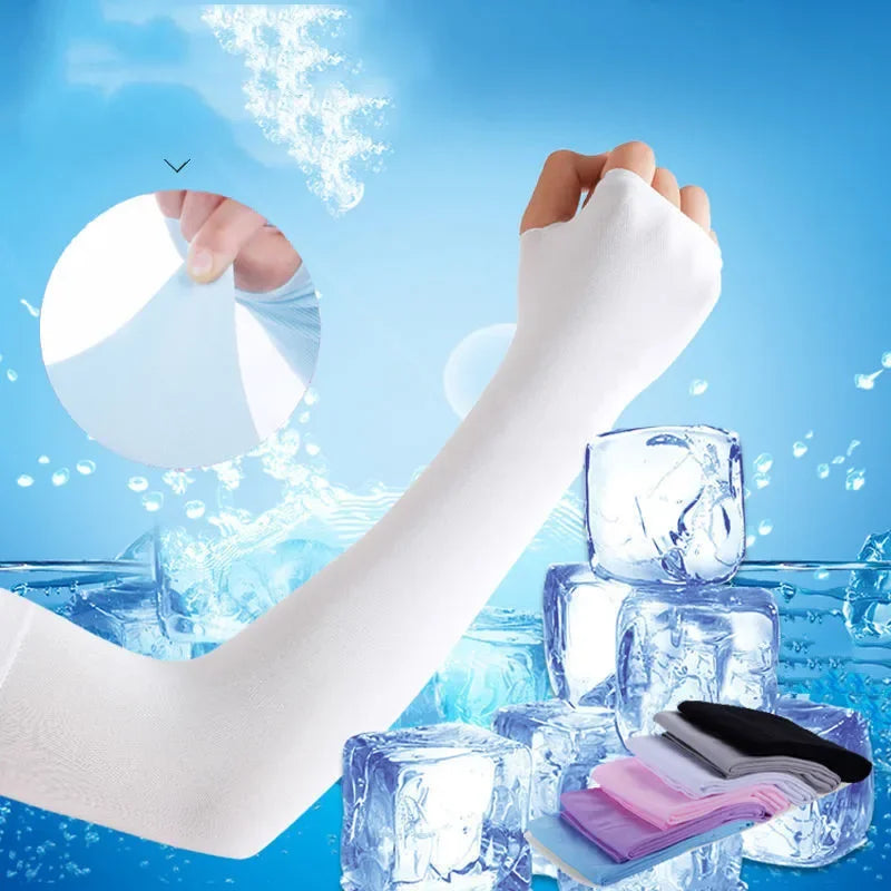 Arm Sleeves Warmers Sports Sleeve Sun UV Protection Hand Cover Cooling Warmer Running Fishing Cycling Ski Qme