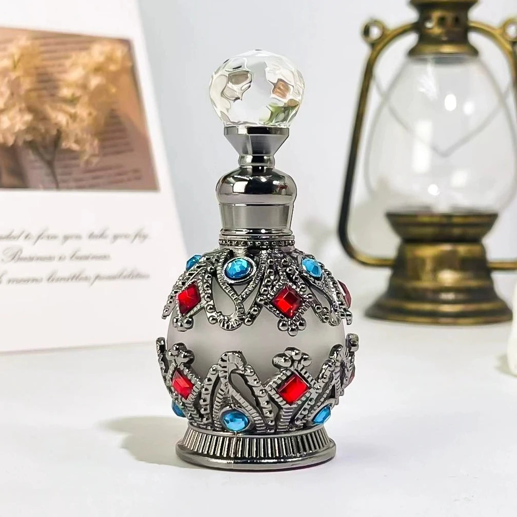 1PCS Luxury Perfume Bottle Essential Oil Bottle 15ml Empty Bottle Storage Bottle Gift Glass Perfume Bottle Portable Bottles Qme N-BRB