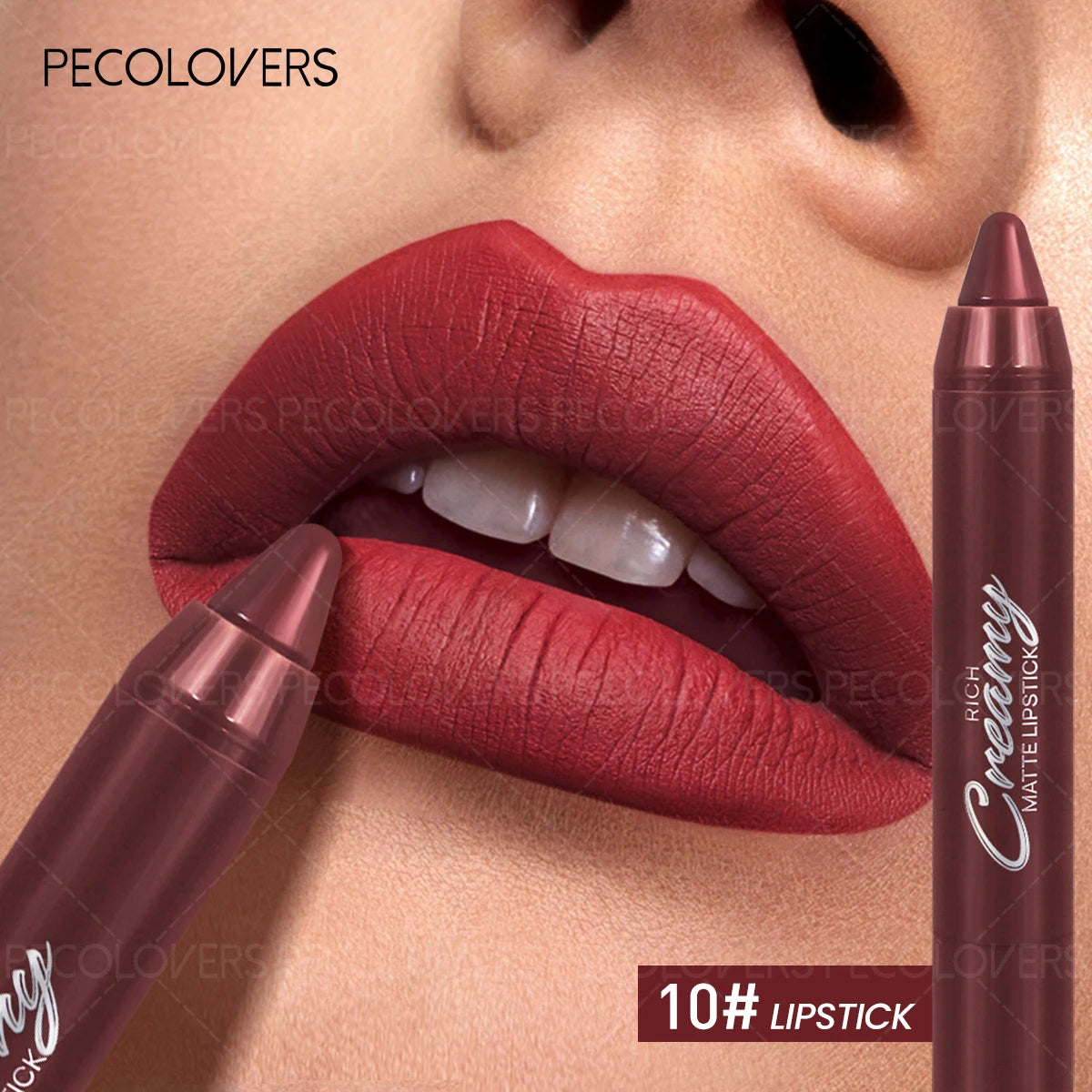 Matte Lip Liner Lipstick Pen Smooth Apply Waterproof Long-lasting Qme 10