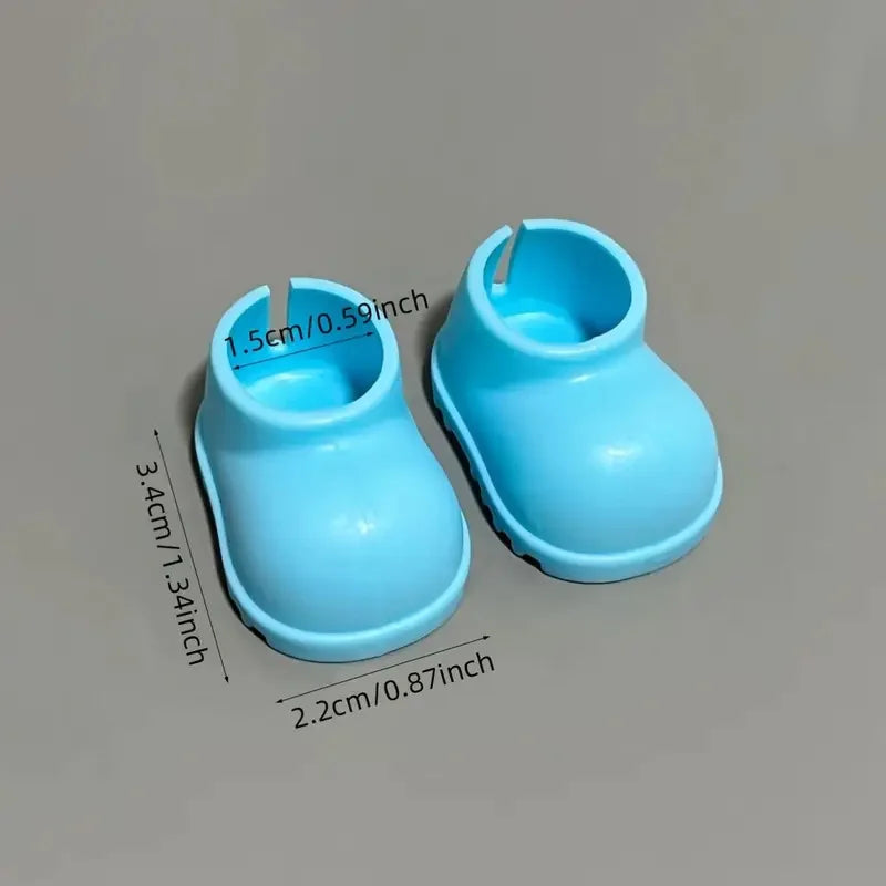 8 pairs of Labubu multi-color baby shoe accessories, suitable for 17cm dolls, can be paired with different clothing (shoes only) Qme