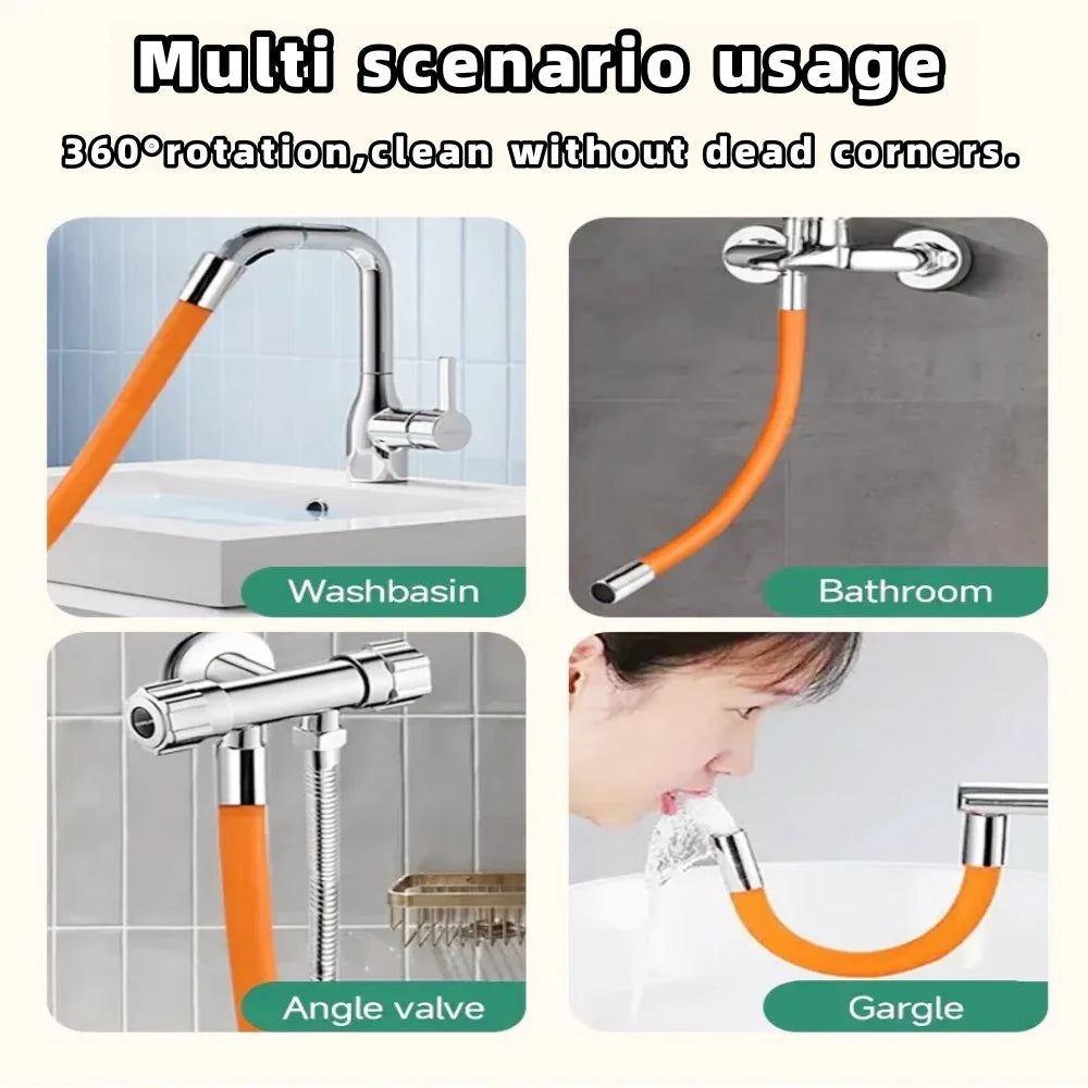 20/30/50cm Silicone Faucet Extender Bendable Kitch Bathroom Balcony Faucet Extension Tube Universal Anti-splash Home Accessories Qme