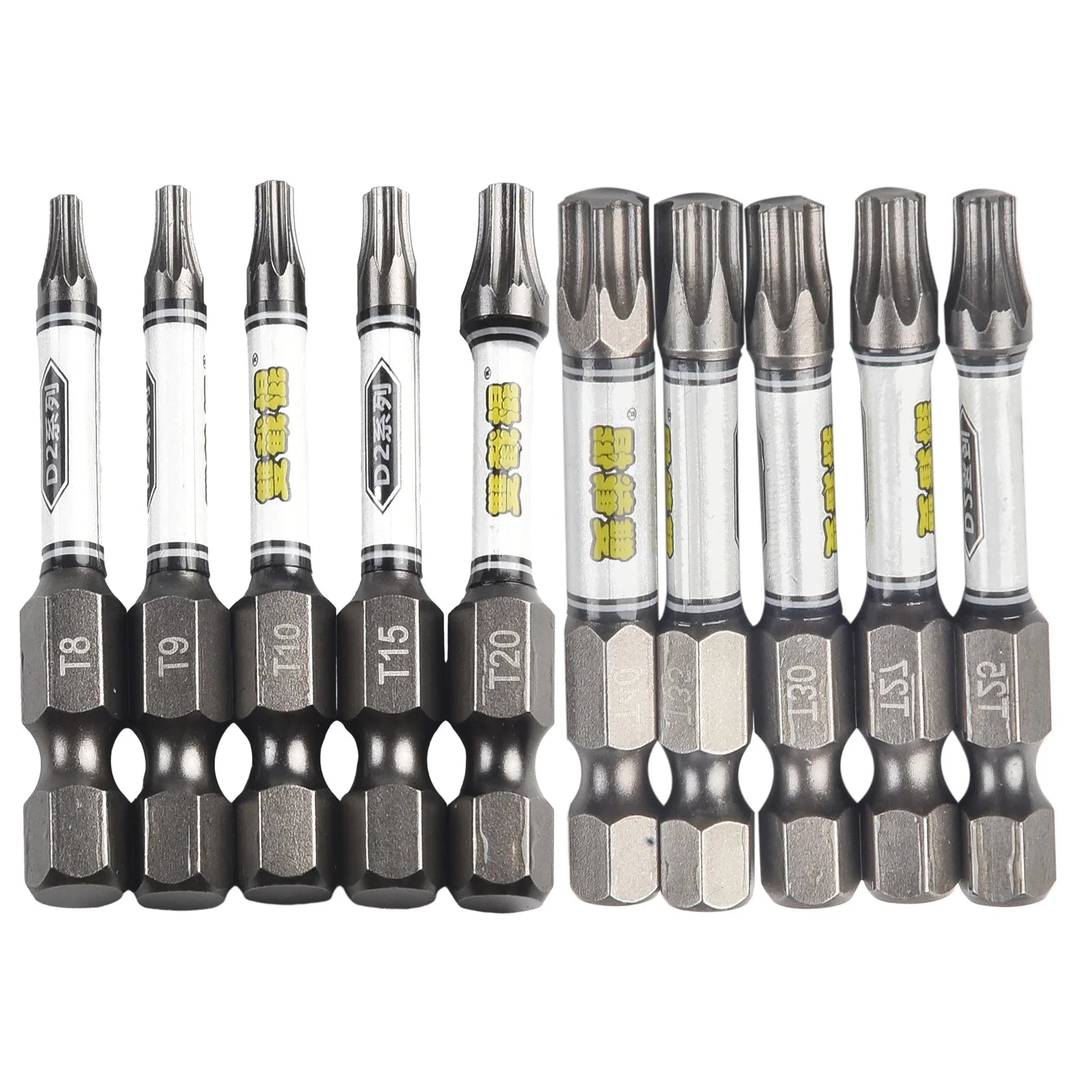 10PCS Magnetic Impact Screwdriver With Bit Holder 1/4inch Hex Shank Cross Hexagonal Torx Screwdriver Bit For Electric Impact Qme