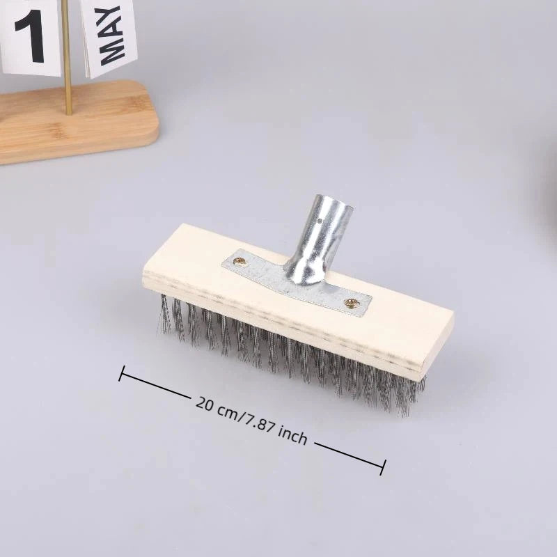 Multipurpose Steel Wire Deck Brush Head 20cm 30cm 50cm Heavy Duty Metallic Wire Brush For Patios Grime And Garage Floor Qme A1