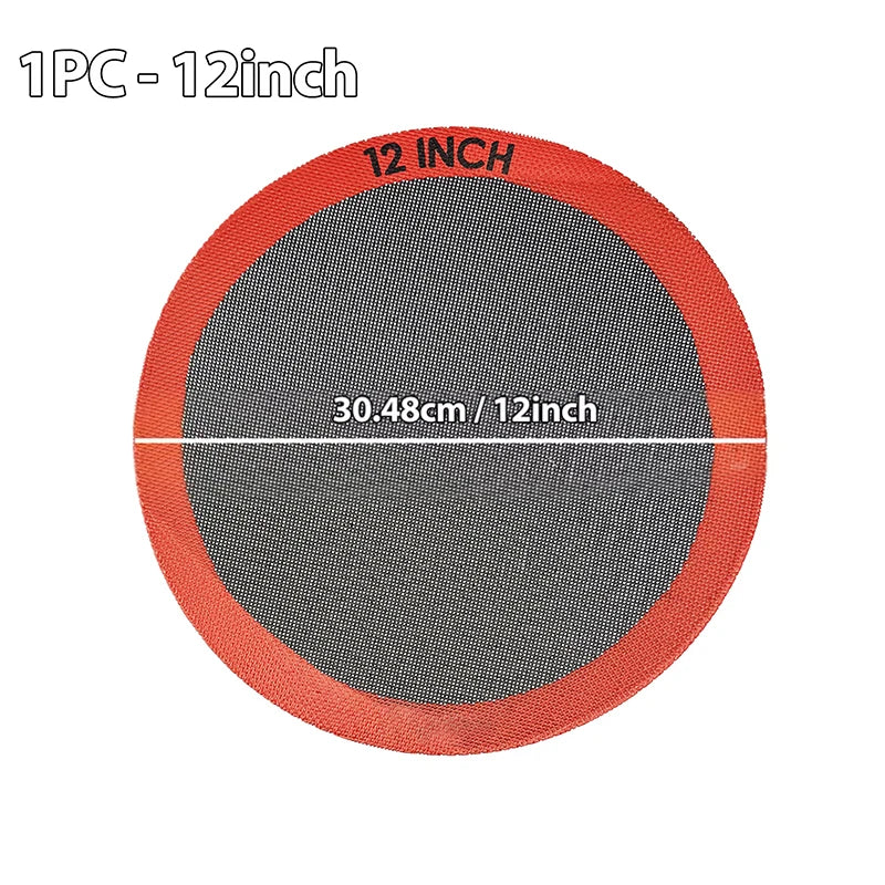 1 Oven Round Silicone Perforated Baking Mat Non-stick Reusable Sheets Qme L