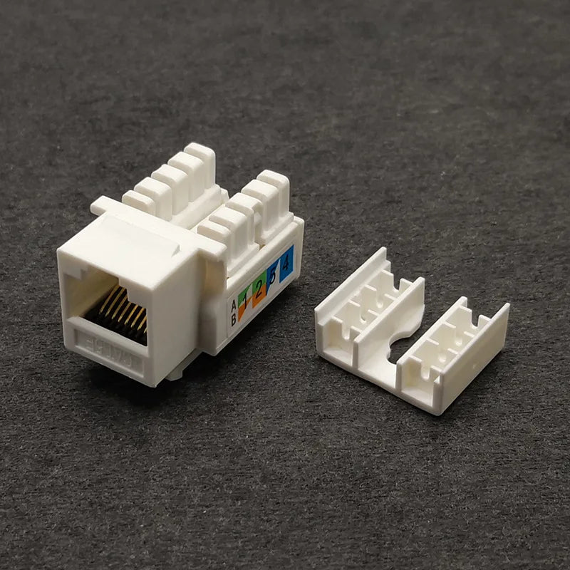10pcs Cat5E 110 Punch Down Keystone Jack RJ45 CAT5 Network Qme