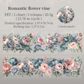 PET Tape flower Pattern Self-Adhesive Tape Sticker Decorative Masking Tape DIY Craft Decorative Tape For Scrapbooking Decoration Qme E