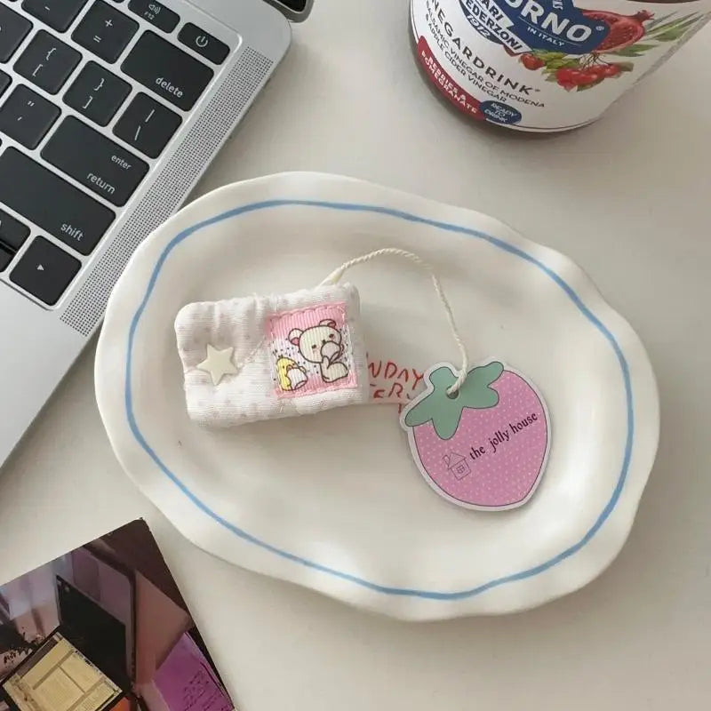 Cartoon Rilakkuma‌/Mashumaro Data Cable Storage Portable Charging Cable Fixed Organizer Portable Storage Tool Qme Pink