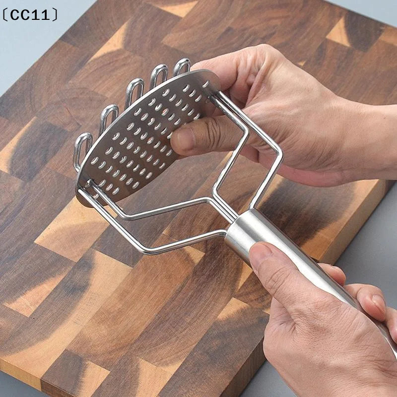 Stainless Steel Potato Press Mashed Potatoes Double-layer Kitchen Qme