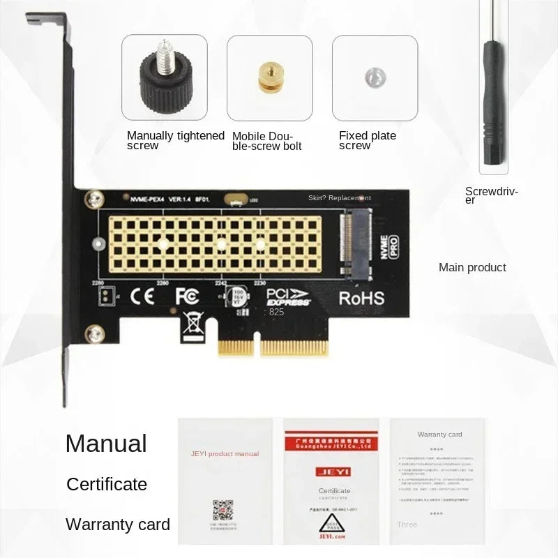 SK4 M.2 Heatsink Cooling NVMe SSD NGFF TO PCIE X4 Interface Card Suppor PCI Express 3.0 X4 2230-2280 Size M.2 FULL SPEED Qme