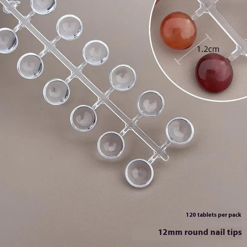 240 Fake Chart Showing 1 2 Mini Round Shaped Clear Glass Nail Polish Qme 1 2cm