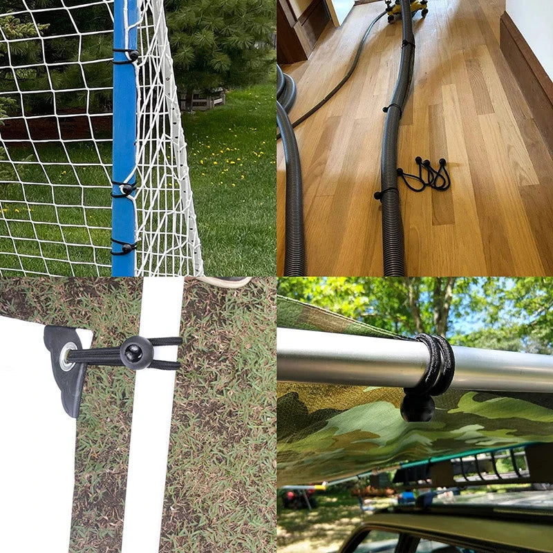 Bungee Ball Tarps Canvas Tarpaulin Flagpole Ties Cord Ends Elastic Qme