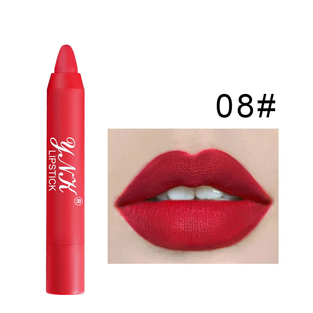 Pink Series Velvet Matte Lipstick Pen Waterproof Long Lasting Red Qme 08