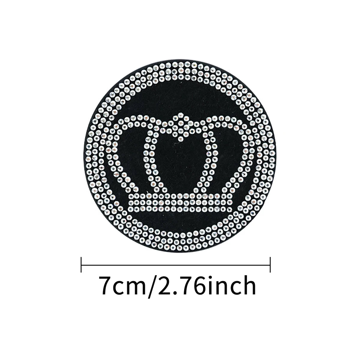 2 Diamond Inlaid Car Water Cup Pads Anti Slip Interior Decoration Qme