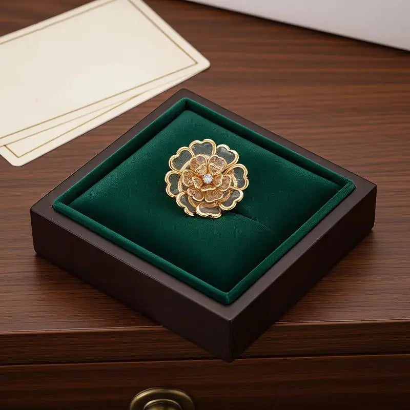 Rhinestone Flower Button Covers Easy Use Fashion Clothing Decor Qme