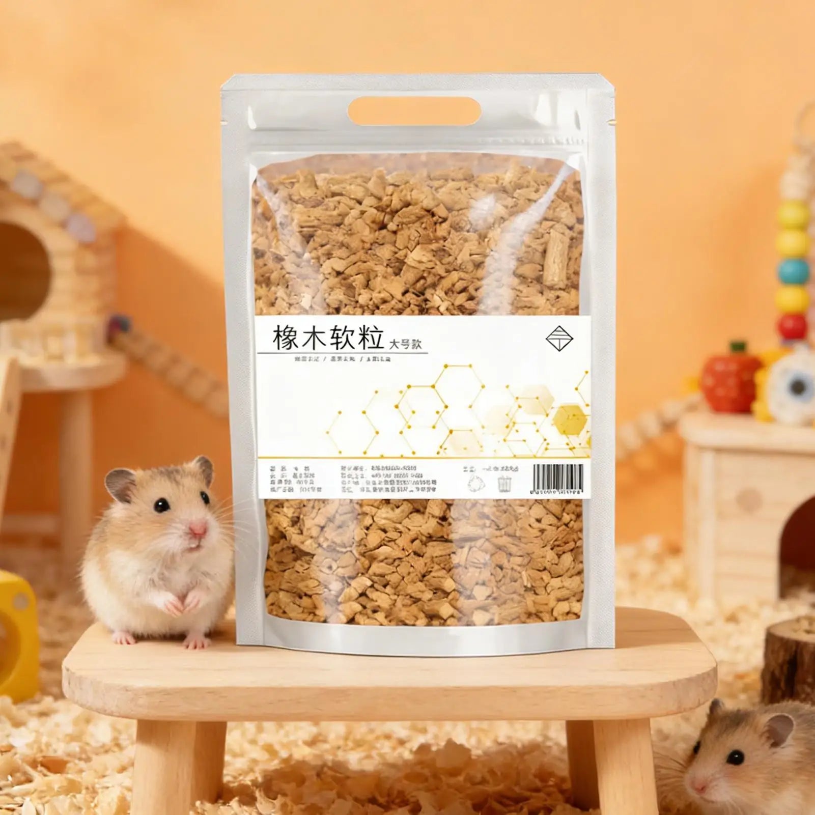 Hamster Substrate Oak Cork Comfort Absorbing Natural Gerbil Nesting Qme