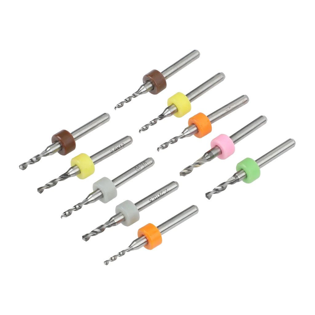 10pcs / Set Drill Bits Coated PCB Milling Cutters Circuit Board Carving Knives Steel Power Tool Accessories Workshop Equipment Qme