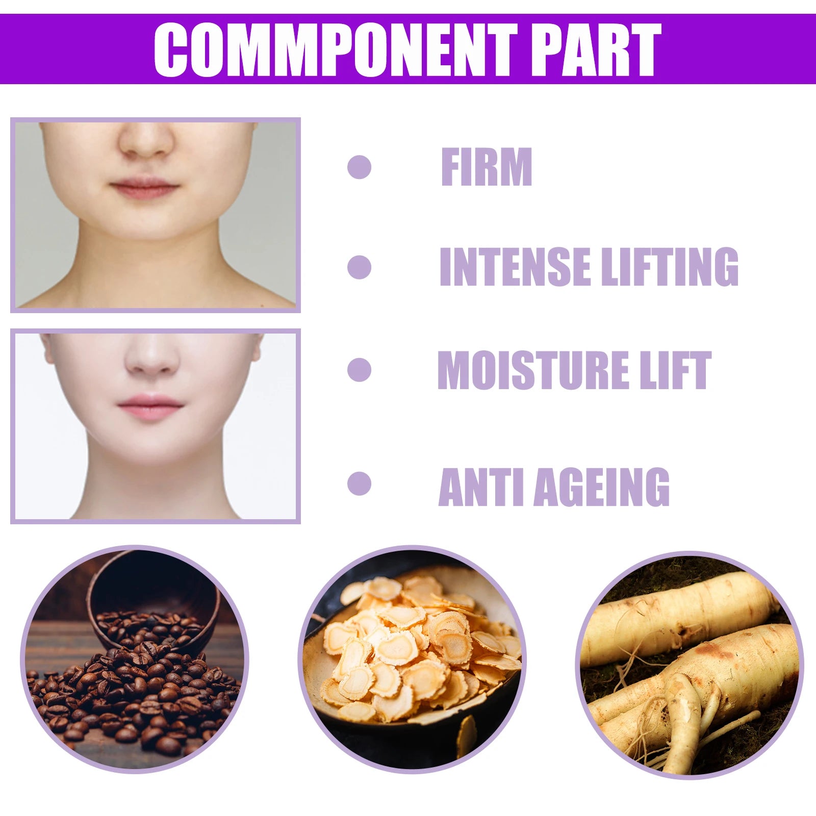 V-Shape Slimming Cream Tighten Mandibular Line Double Chin Lift Firming Face Fat Burning Massage V Face Cream Facial Skin Care Qme