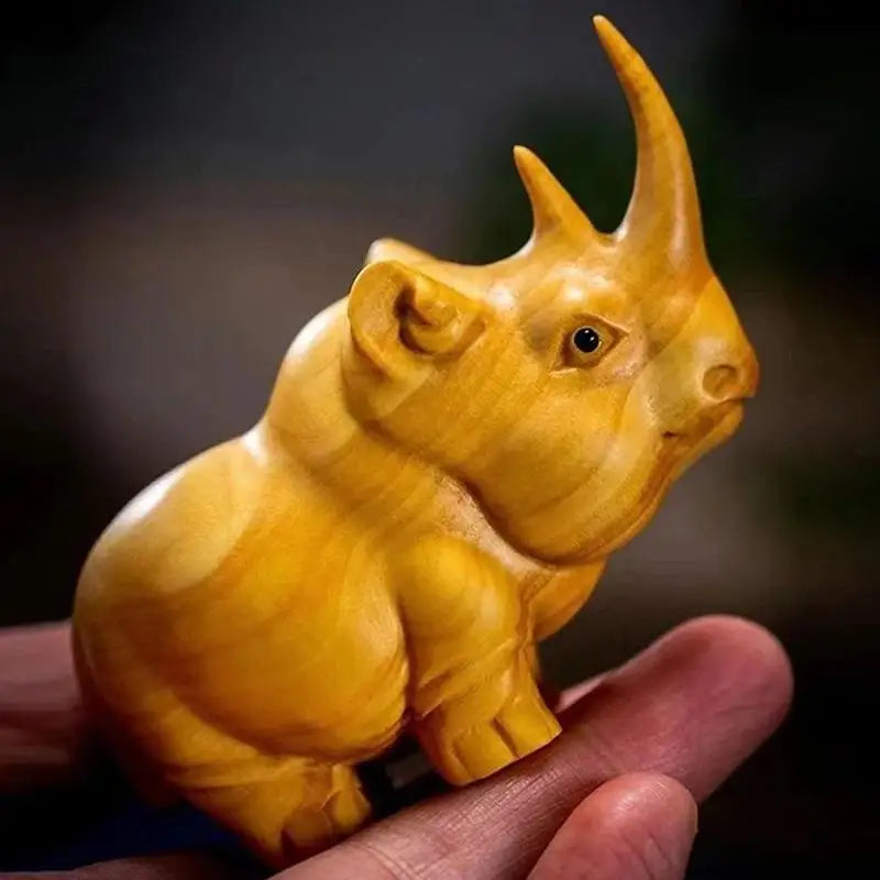 1 Car Ornaments Decoration Sculptures Figurines Manual Wood Carving Qme