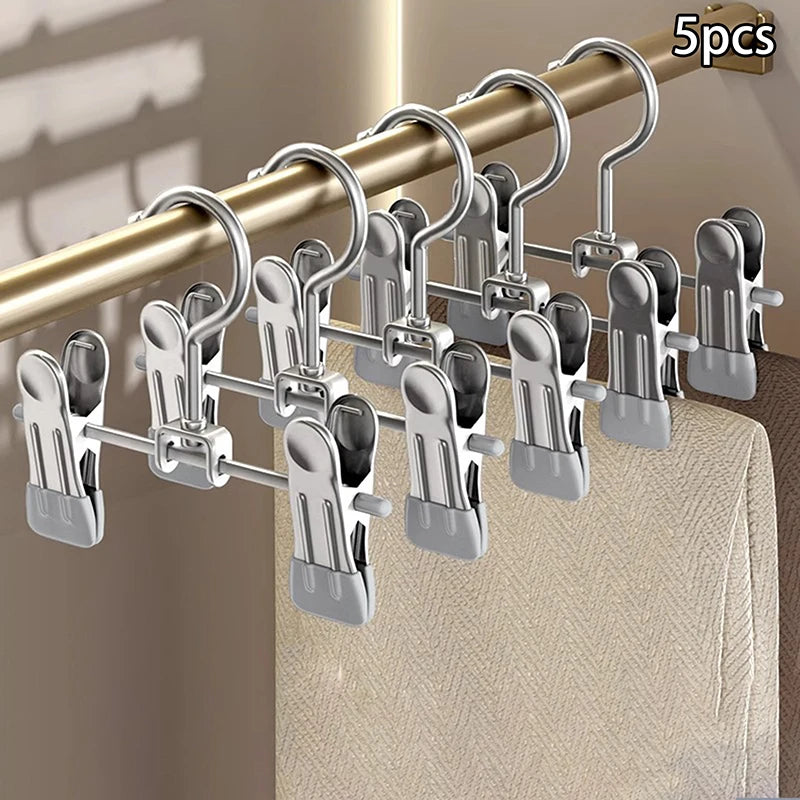 Seamless Stainless Steel Trouser Rack Adjustable Stainless Steel Shoe Rack Trouser Rack Boots Hanger Portable Qme A2