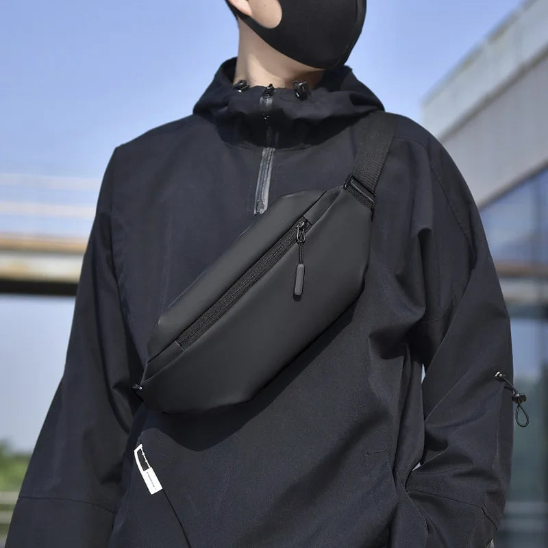 Men's Outdoor Multi-functional Crossbody Bag Breathable Business Qme