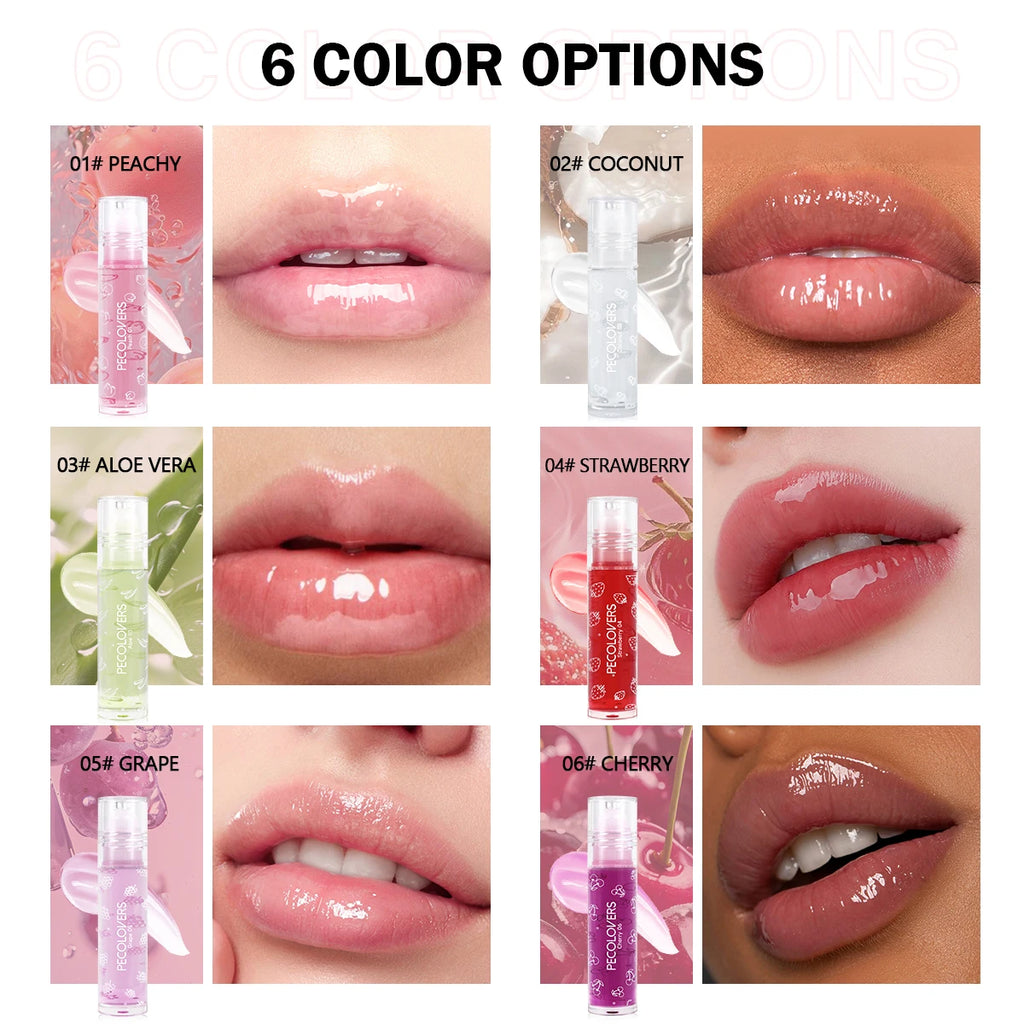 Hydrating Fruit-infused Lip Gloss Transparent Moisturizing Roll-on Qme