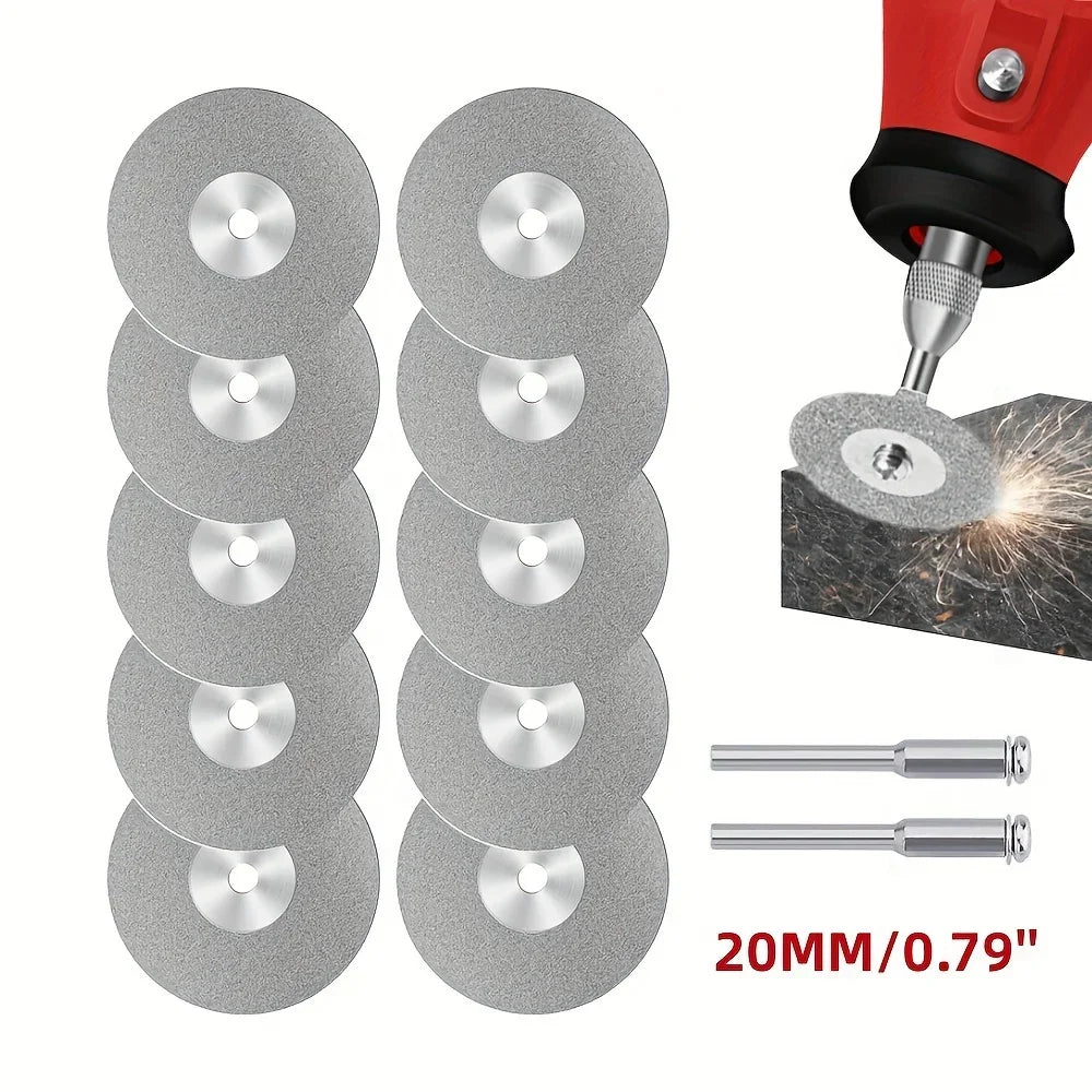 Mini diamond cutting set - Enhance your rotating accessories with tools such as circular saw blades and grinding wheels! Qme