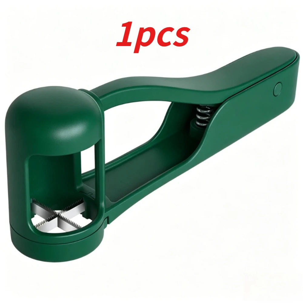 Kids Friendly Fruit Splitter Portable Cherry Tomato Grape Cutter Safe Reusable Kitchen Gadget for Daily Salad Snack Prep Qme green 1pcs
