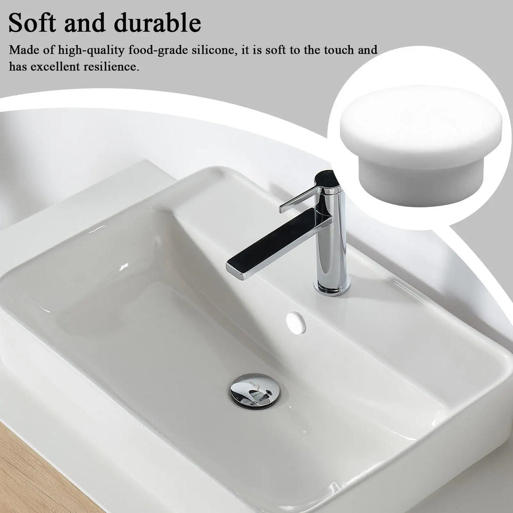 Sink Overflow Hole Cover Bathtub Drainage Insert Plug Water Basin Spillover Sealing Gadget for Toilet Kitchen Bathroom Supplies Qme