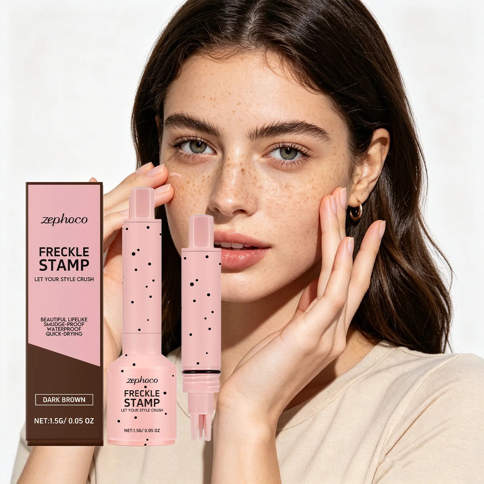 Zephoco Freckle Stamp Quick Drying Waterproof Smudge Proof Natural Qme