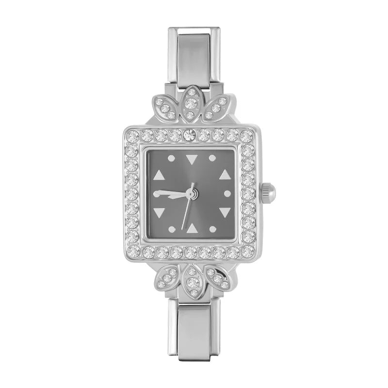 Fashion Italian Elastic Charm DIY Width Stainless Round Watch Women's