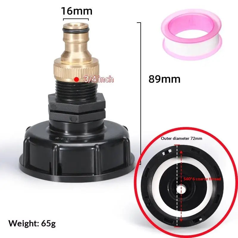 Coarse Thread Replacement Valve Fitting Parts 1 2 3 4 IBC Tank Qme A3 6 points