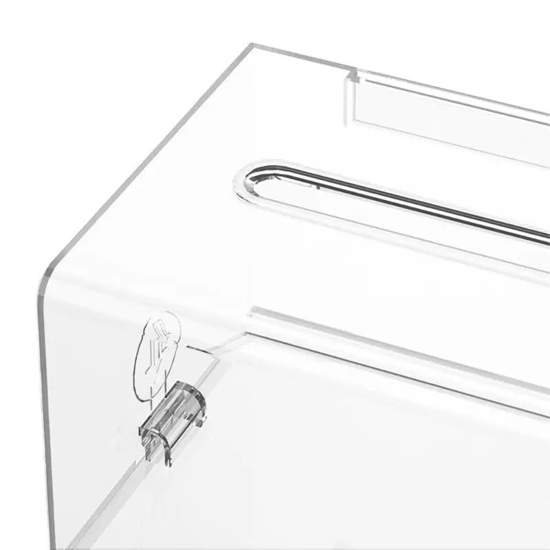 Acrylic Solid Ballot Box Durable Tip Jar Voting Plastic Container Qme