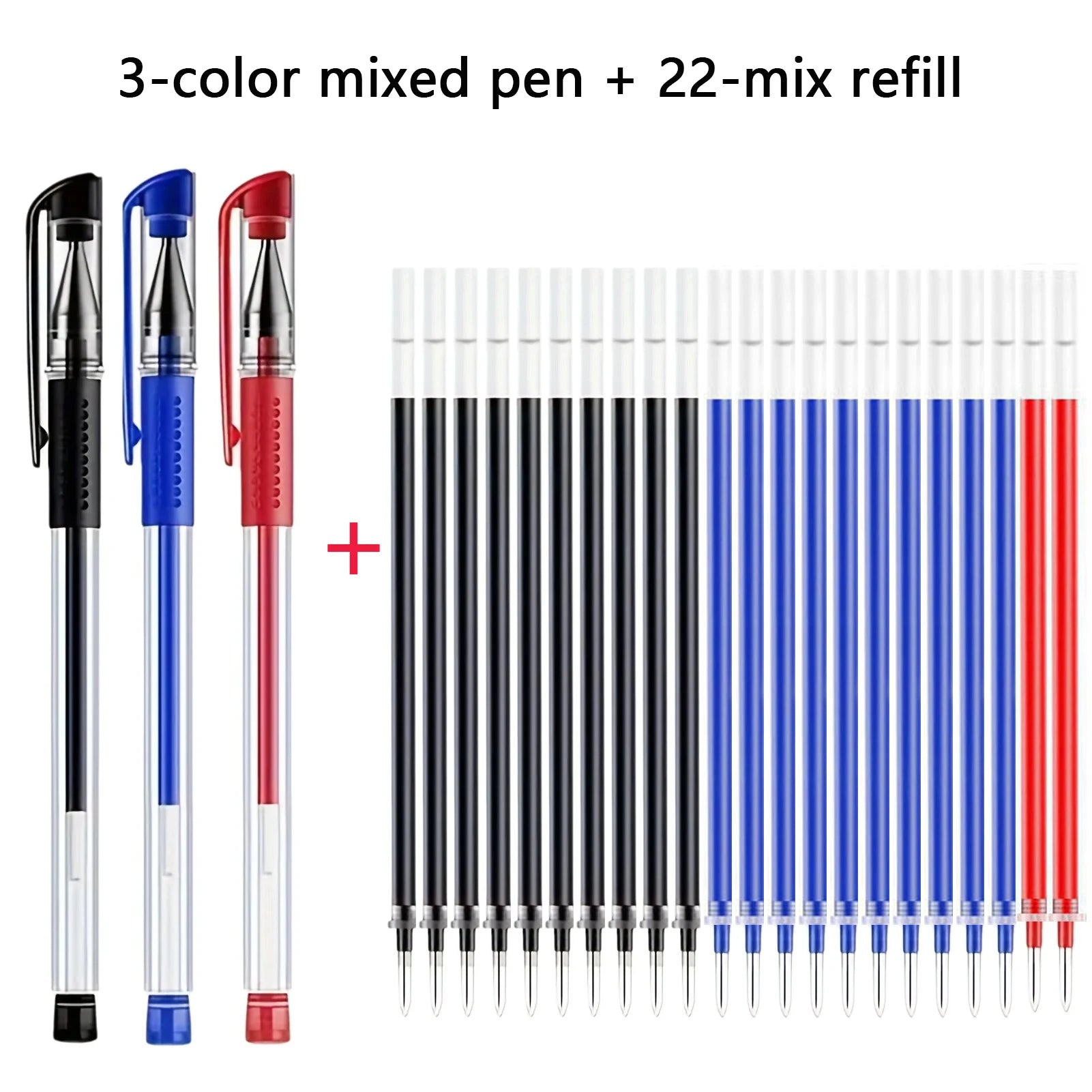 Gel Pen Set School Supplies Black Blue Red Ink,Bullet Tip 0.5mm,Ballpoint Pen Kawaii Pen Writing Tool School Office Stationery Qme mix 25 pcs set