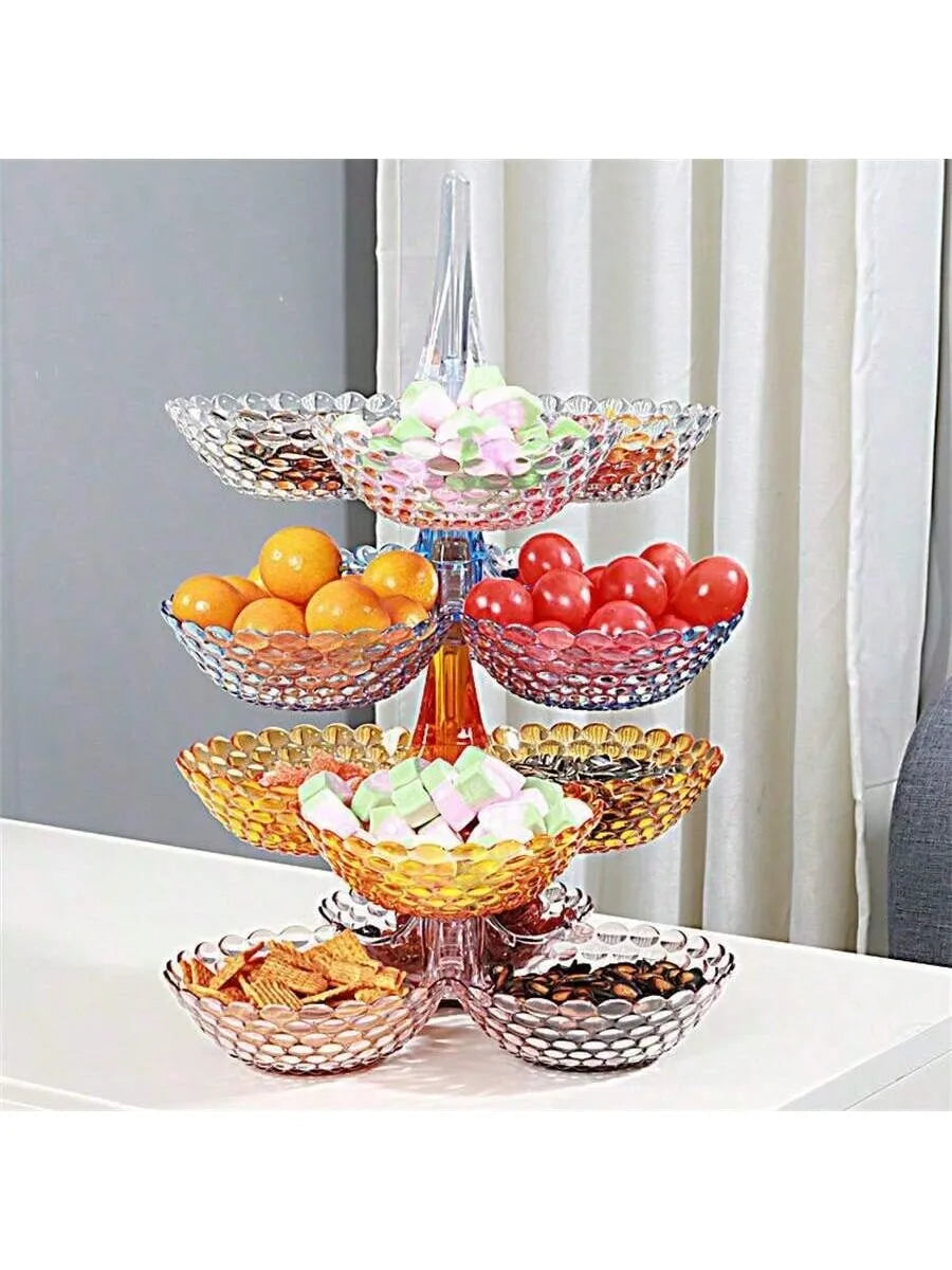 Can Be Stacked Water Fruit Tray Snack Storage Dried Melon Seed Candy Qme