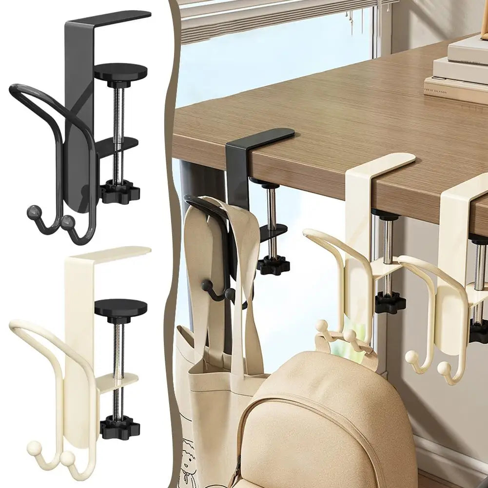 Portable Hanging Bag Hook Student Desk Side Hanging bag Artifact Removable mobile Handbag Holders Multi-functional Table Hook Qme