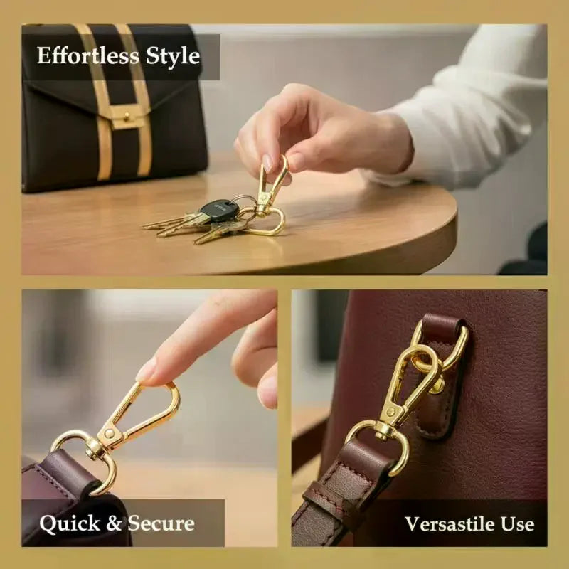 10Pcs Zinc Alloy Swivel Snap Hooks: Heavy Duty Rust-Proof DIY Connectors for Bag Making, Keychains, Lanyards & Crafting Needs Qme