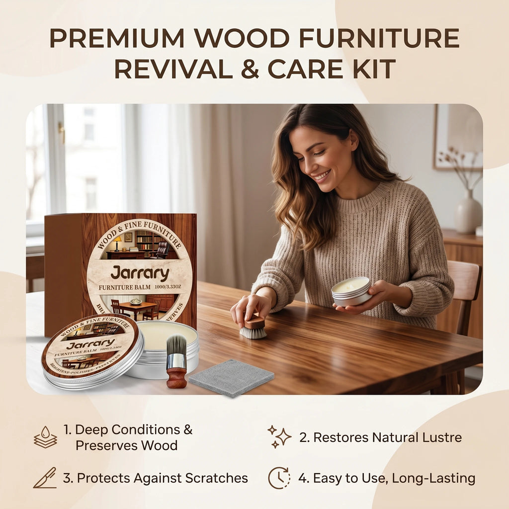 Wood Furniture Care Balm Cleaning Stain Repair Scratches Restore Shine Form a Protective Film Natural Furniture Beeswax Polisher Qme